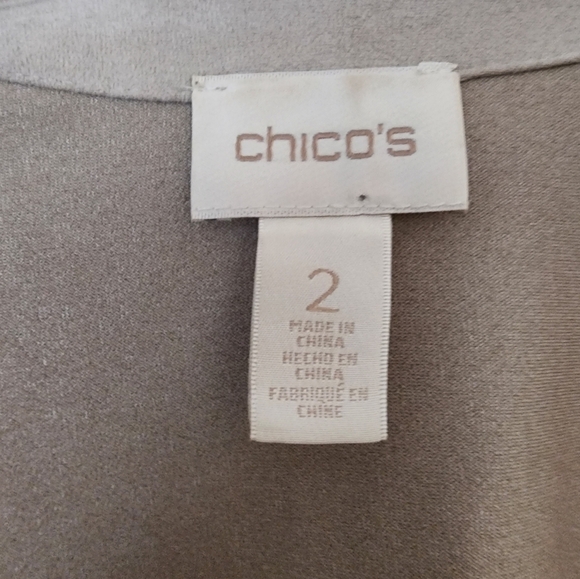 Chico's Cardigan Top Women’s Large  Cream Laser Cut Stretch Cottagecore EUC.New - Picture 6 of 6